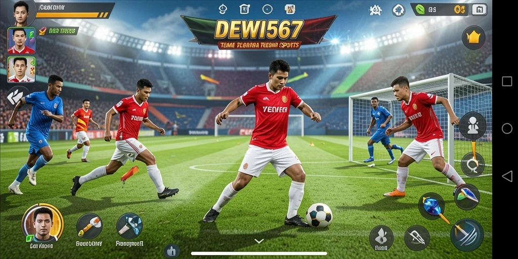 Screenshot gameplay DEWI567 menampilkan aksi olahraga yang seru.