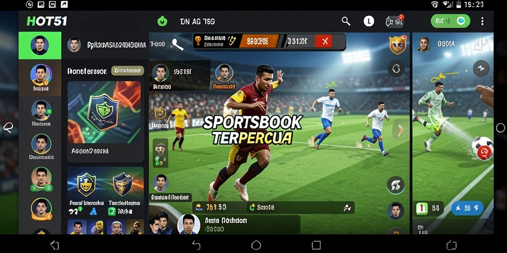 Tampilan screenshot utama HOT51 menampilkan fitur taruhan olahraga yang menarik.