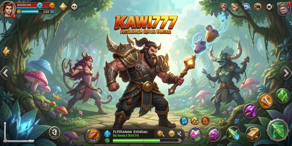 Screenshot permainan KAWI777 menampilkan aksi seru dalam RPG.