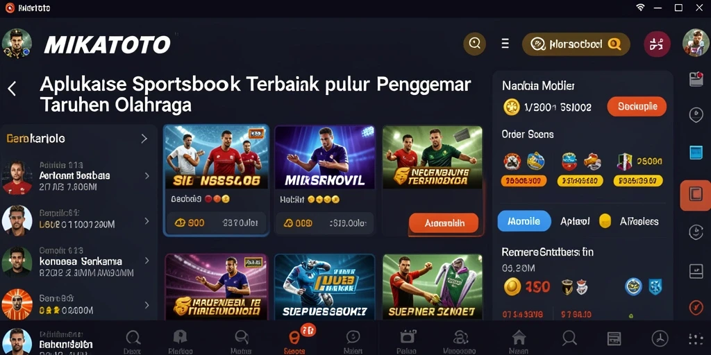 Tampilan screenshot MIKATOTO saat melakukan taruhan langsung pada pertandingan.