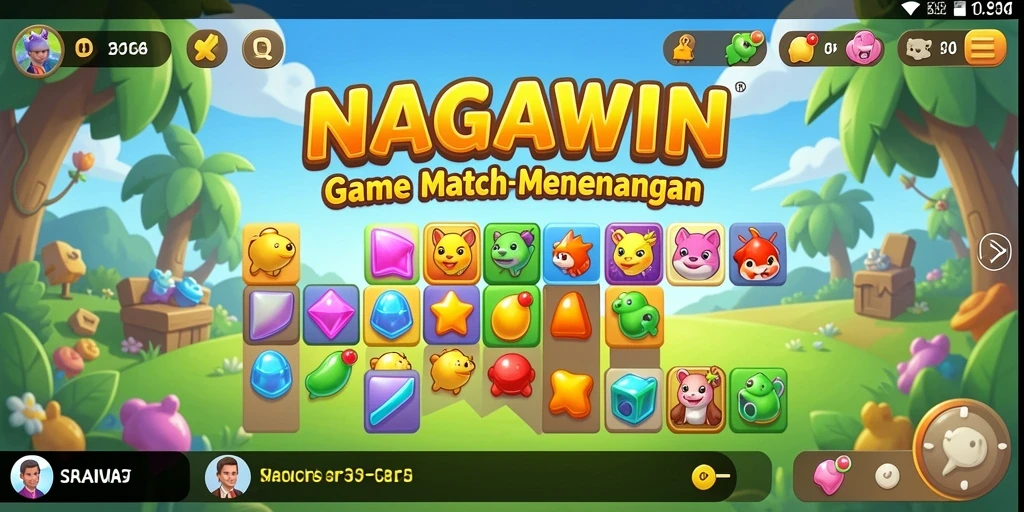 Tampilan gameplay NAGAWIN yang menarik dan penuh warna.