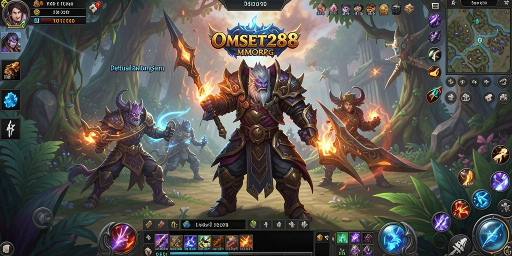 Tangkapan layar dari gameplay OMSET288 yang menampilkan aksi seru dalam game MMORPG.