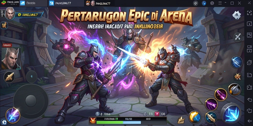 Tampilan menarik dari gameplay fighting yang penuh aksi.
