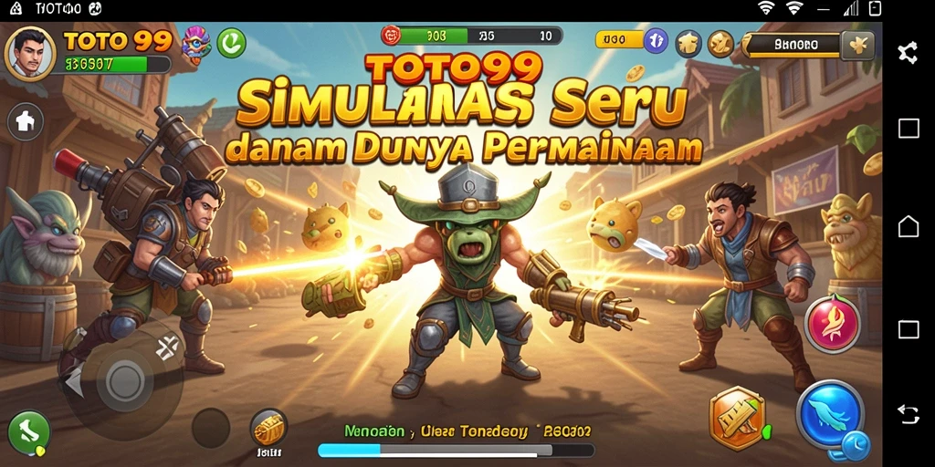Screenshot gameplay TOTO99 menampilkan aktivitas simulator yang seru.